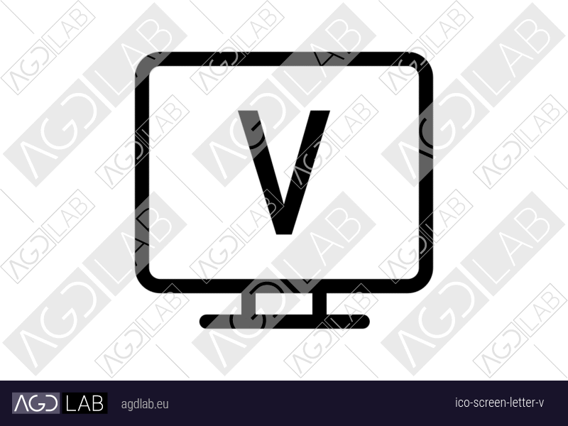 Screen letter V icon