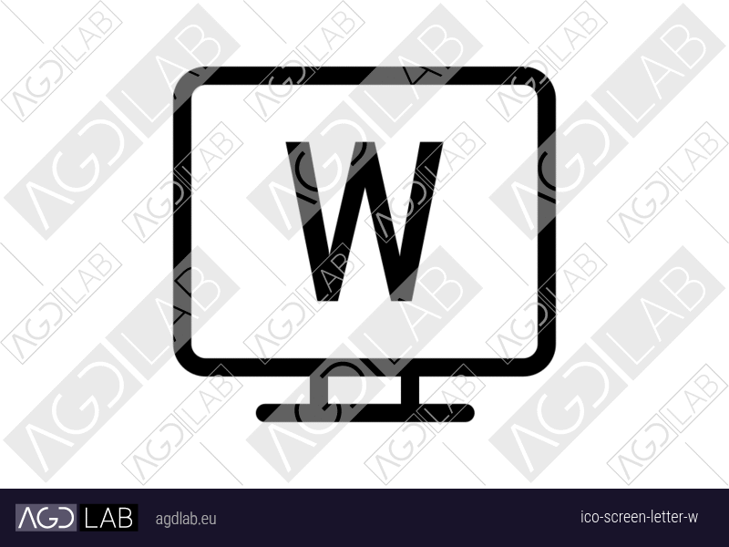 Screen letter W icon