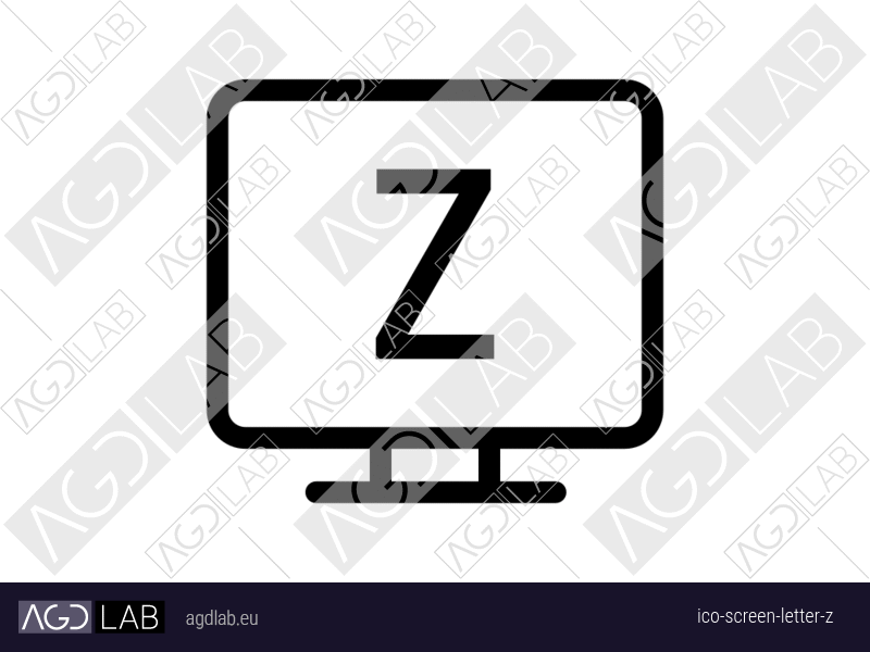 Screen letter Z icon