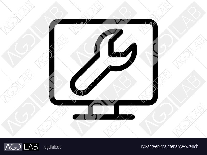 Screen maintenance wrench icon