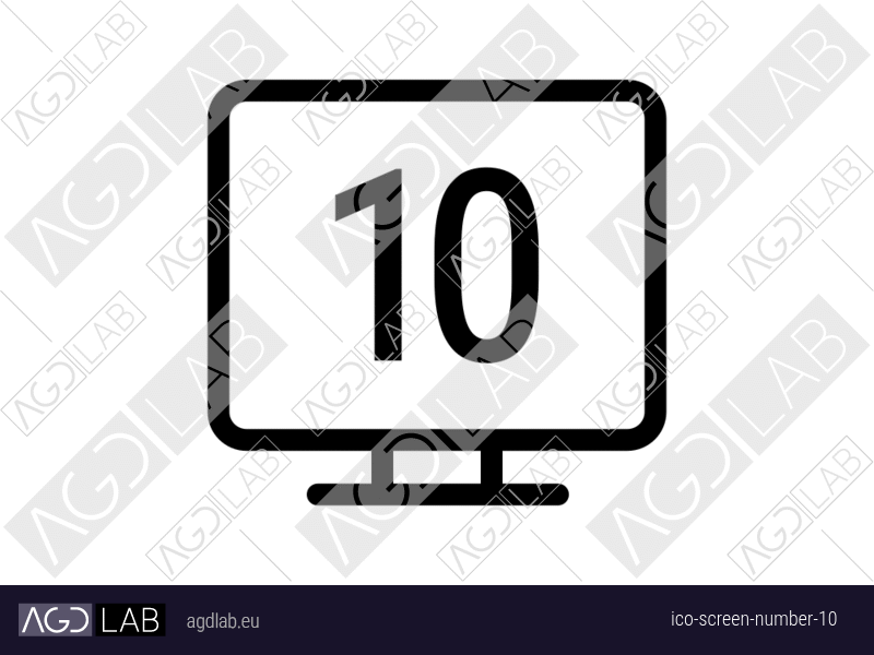 Screen number 10 icon