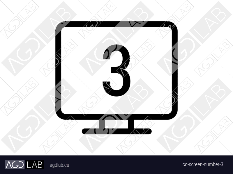 Screen number 3 icon
