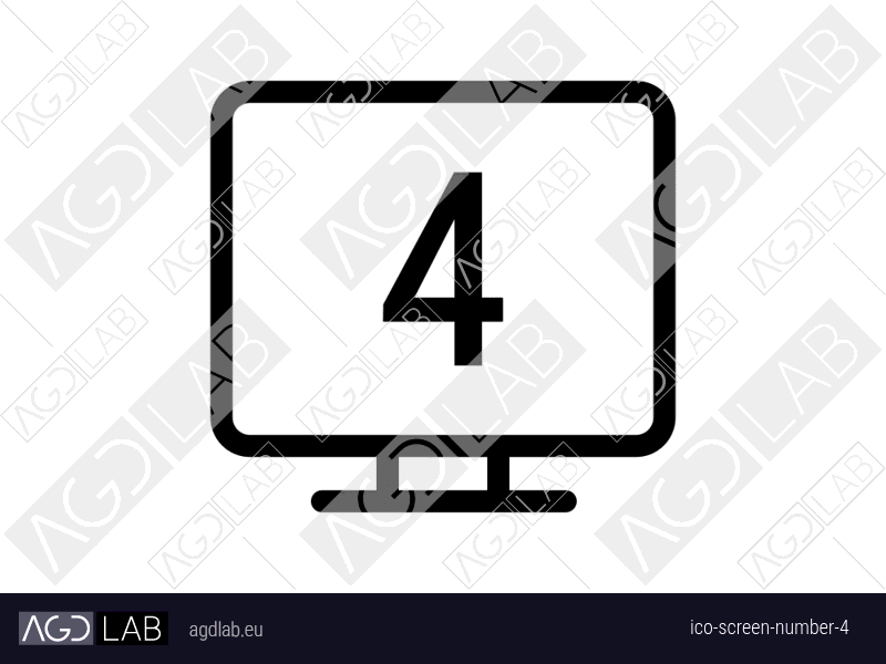 Screen number 4 icon