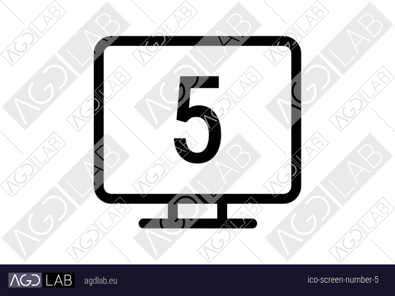 Screen number 5 icon