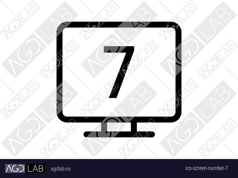 Screen number 7 icon