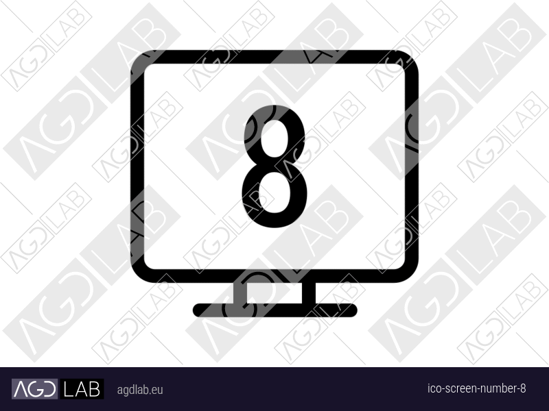 Screen number 8 icon