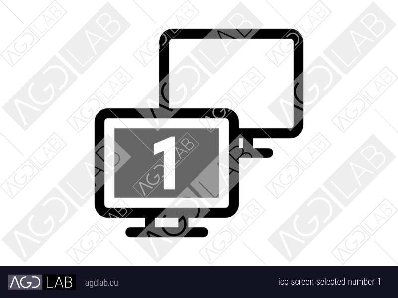 Screen selected number 1 icon
