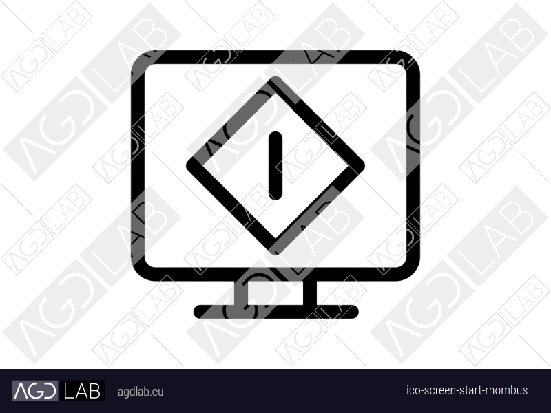 Screen start rhombus icon