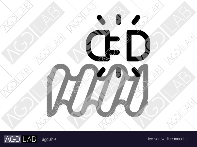 Screw disconnected icon