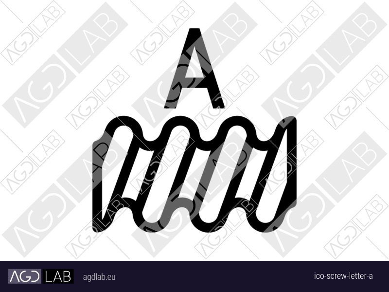 Screw letter A icon