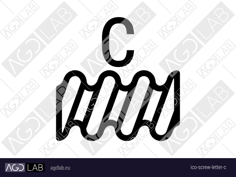 Screw letter C icon