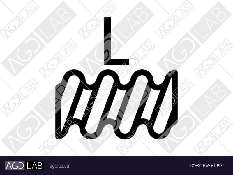 Screw letter L icon