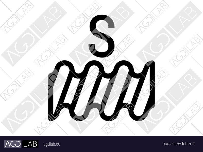 Screw letter S icon