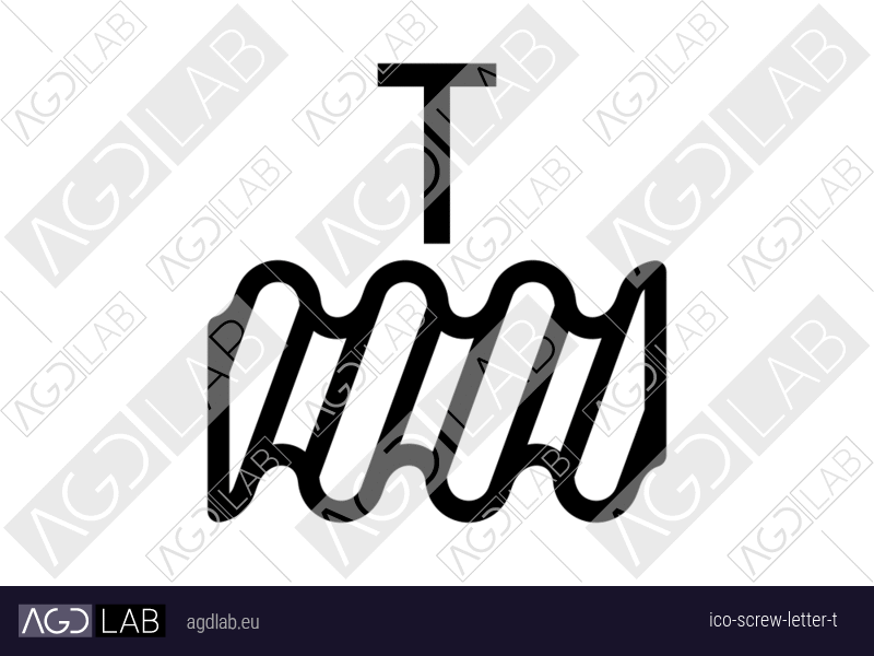 Screw letter T icon