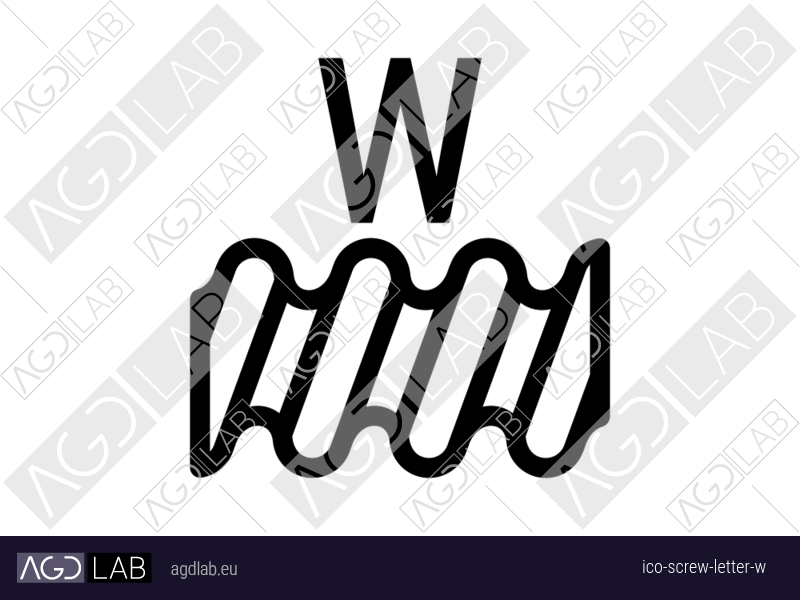 Screw letter W icon