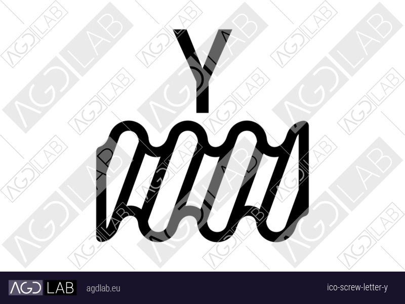 Screw letter Y icon