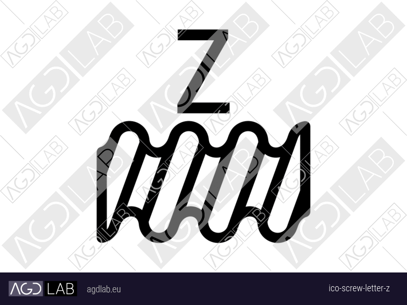 Screw letter Z icon