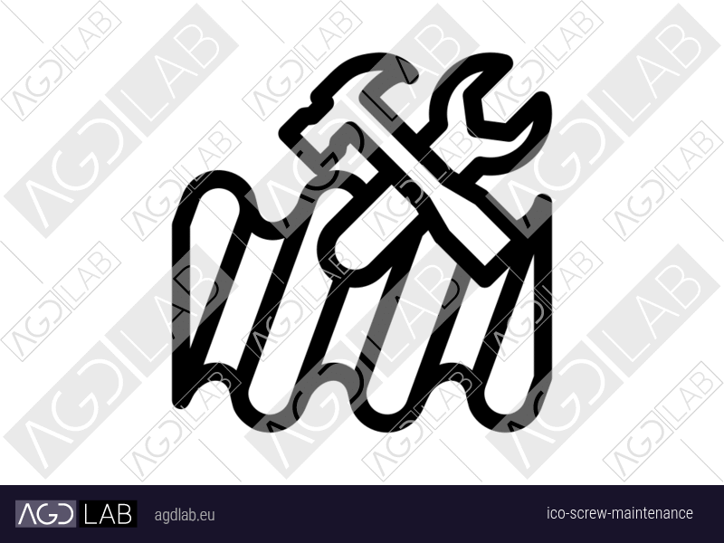 Screw maintenance icon