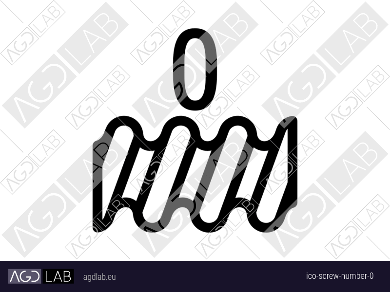 Screw number 0 icon