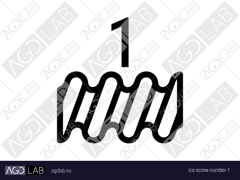 Screw number 1 icon