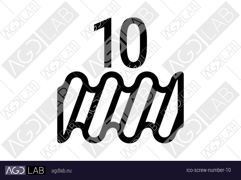 Screw number 10 icon