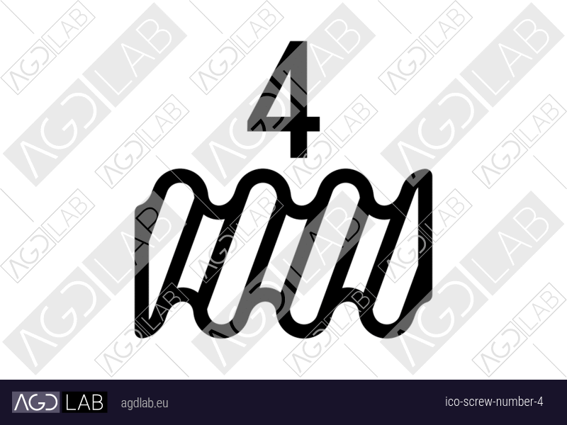 Screw number 4 icon