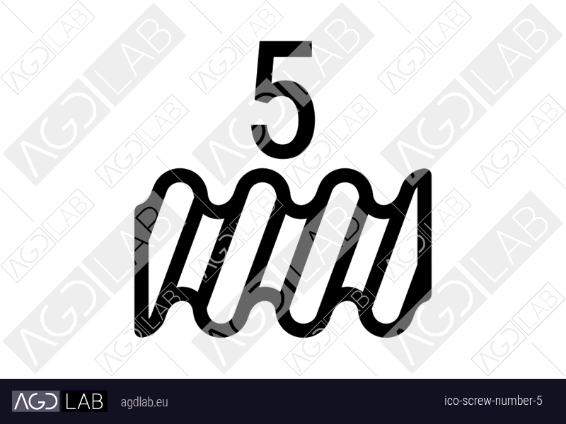 Screw number 5 icon