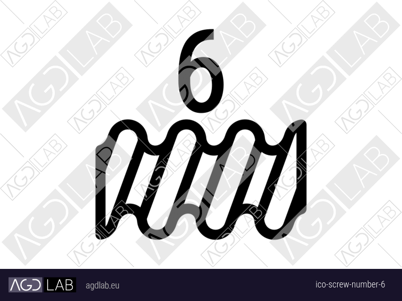 Screw number 6 icon
