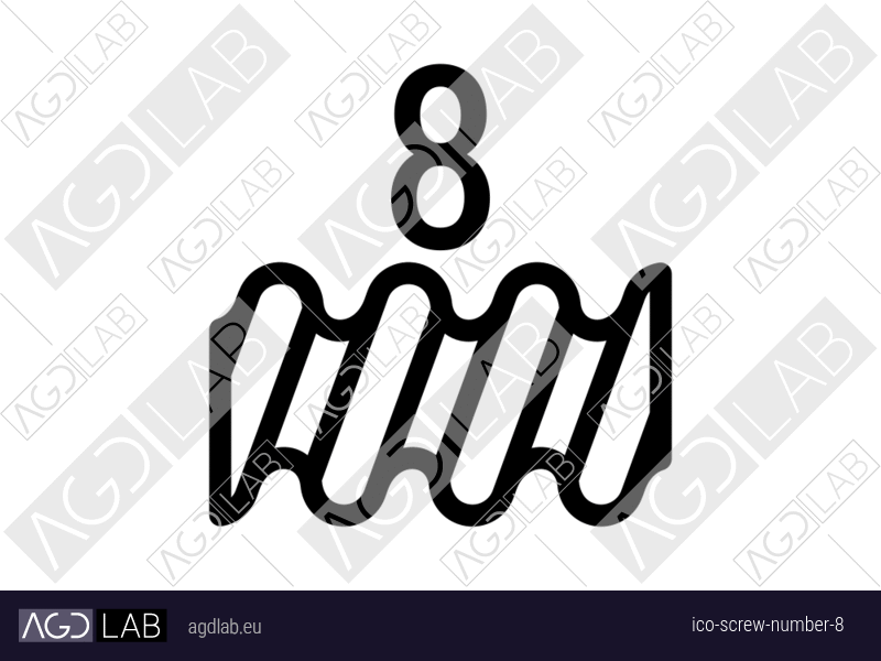 Screw number 8 icon