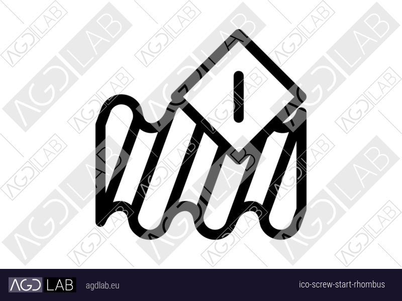 Screw start rhombus icon