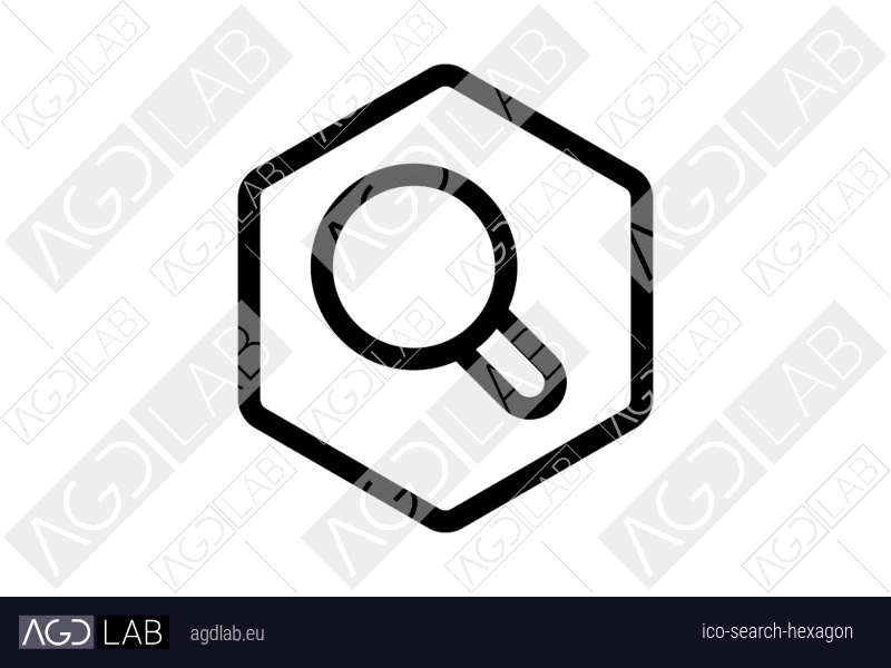 Search hexagon icon