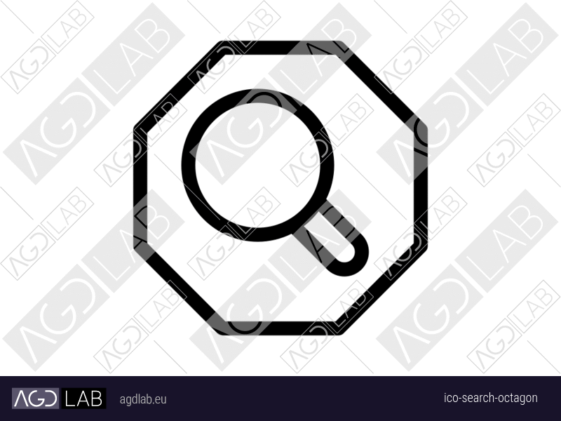 Search octagon icon
