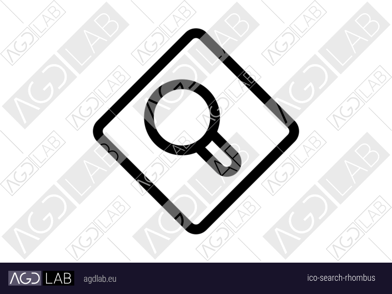 Search rhombus icon