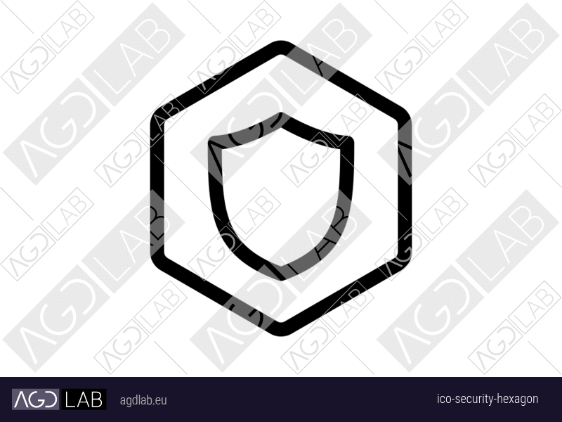 Security hexagon icon