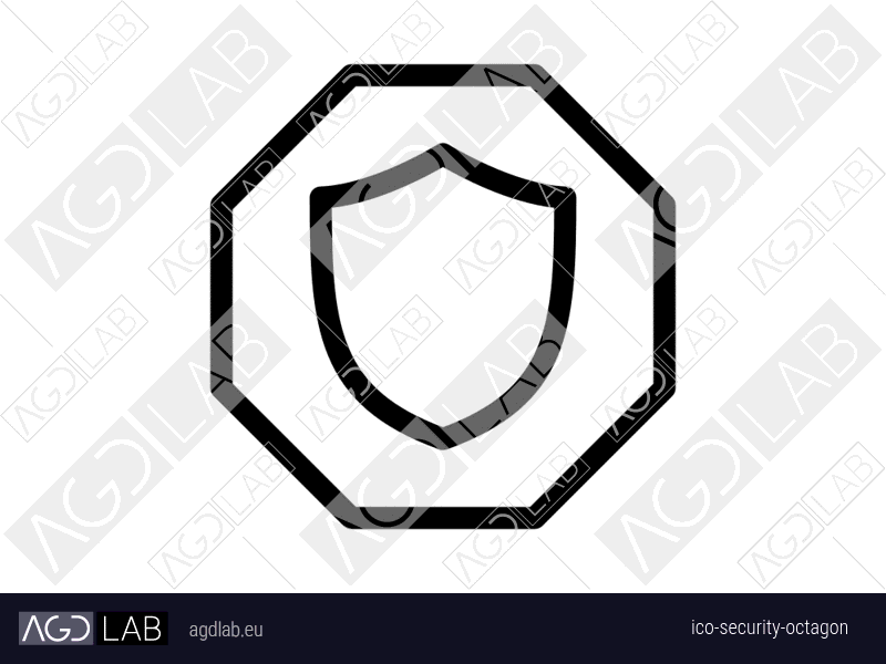 Security octagon icon