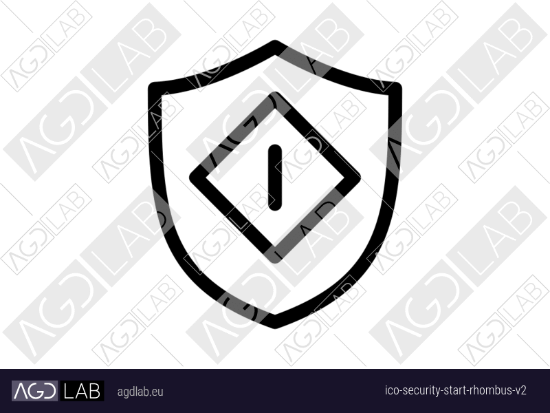Security start rhombus alternative version icon