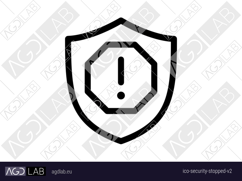 Security stopped alternative version icon