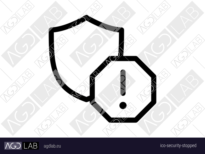 Security stopped icon