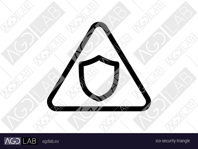 Security triangle icon