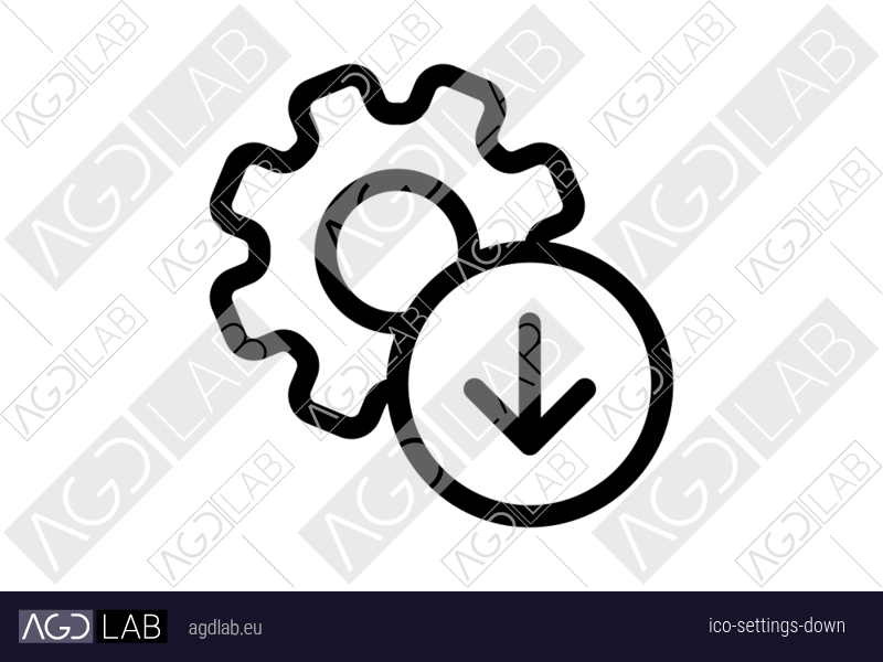 Settings down icon