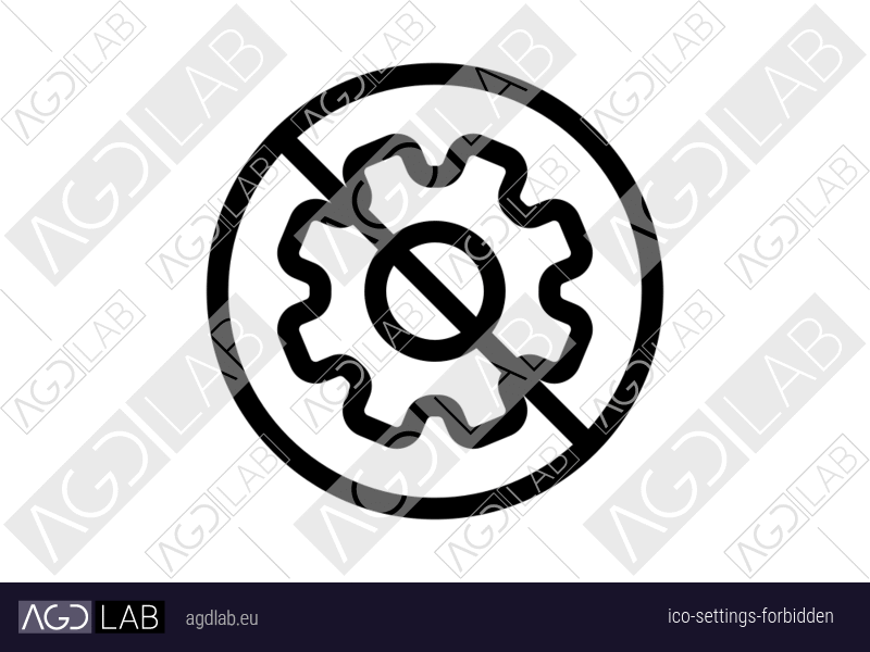 Settings forbidden icon