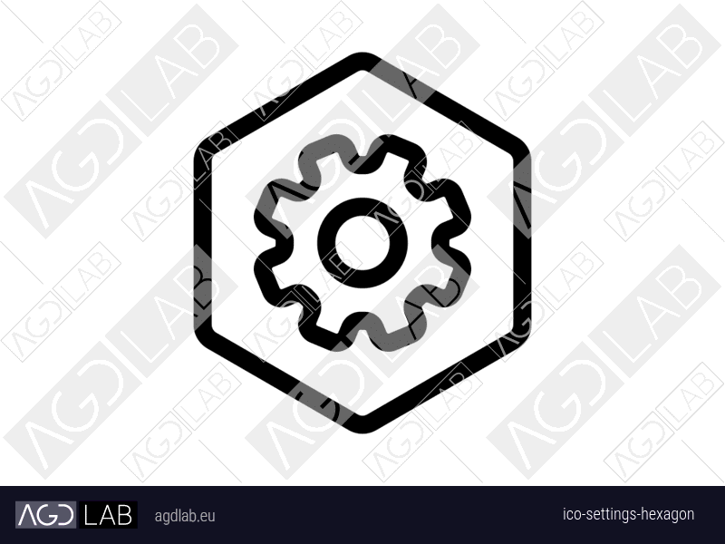 Settings hexagon icon
