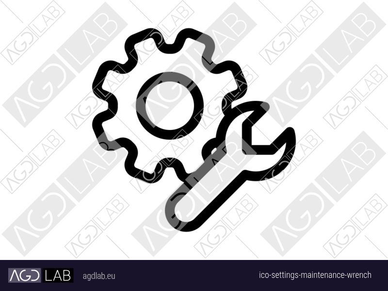 Settings maintenance wrench icon