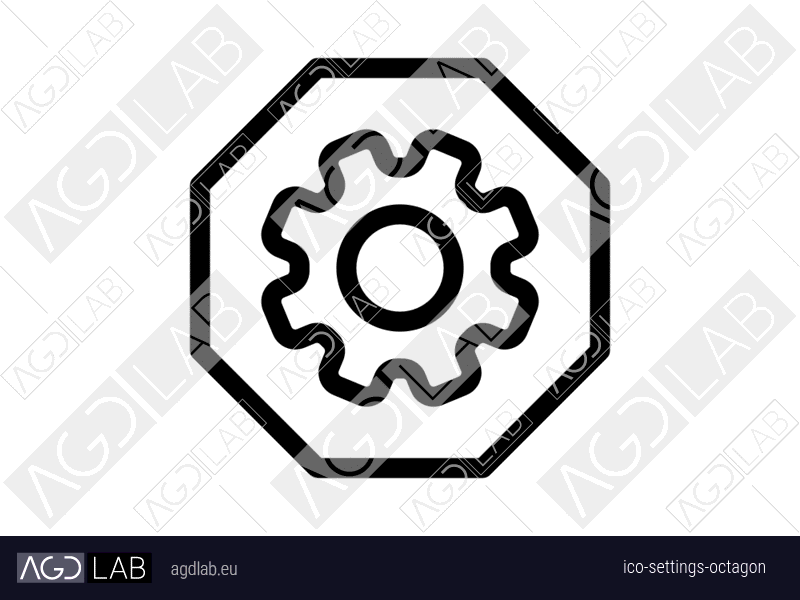 Settings octagon icon