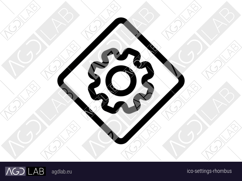 Settings rhombus icon