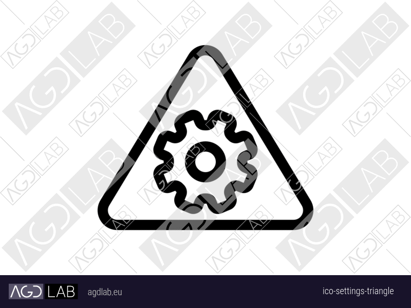 Settings triangle icon