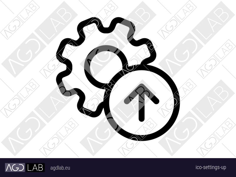 Settings up icon