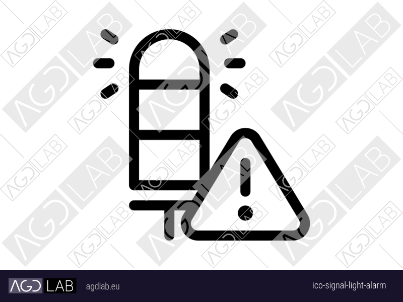 Signal light alarm icon