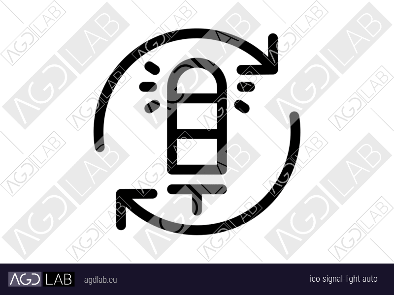 Signal light auto icon