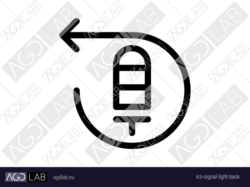 Signal light back icon